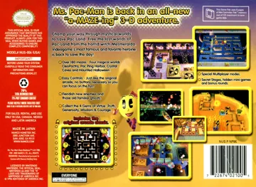 Ms. Pac-Man - Maze Madness (USA) box cover back